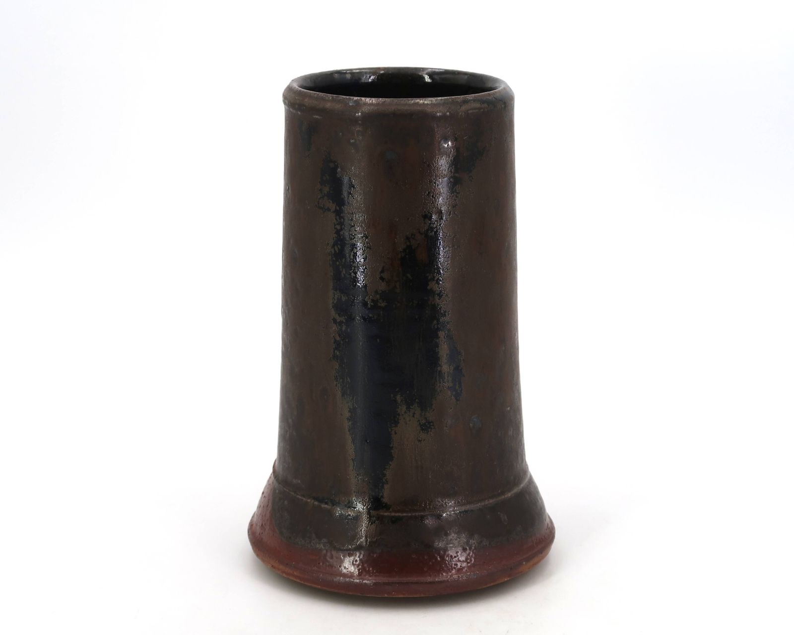 Vase en céramique par Tristan Chaillot, décor abstrait, grès, années 1970.