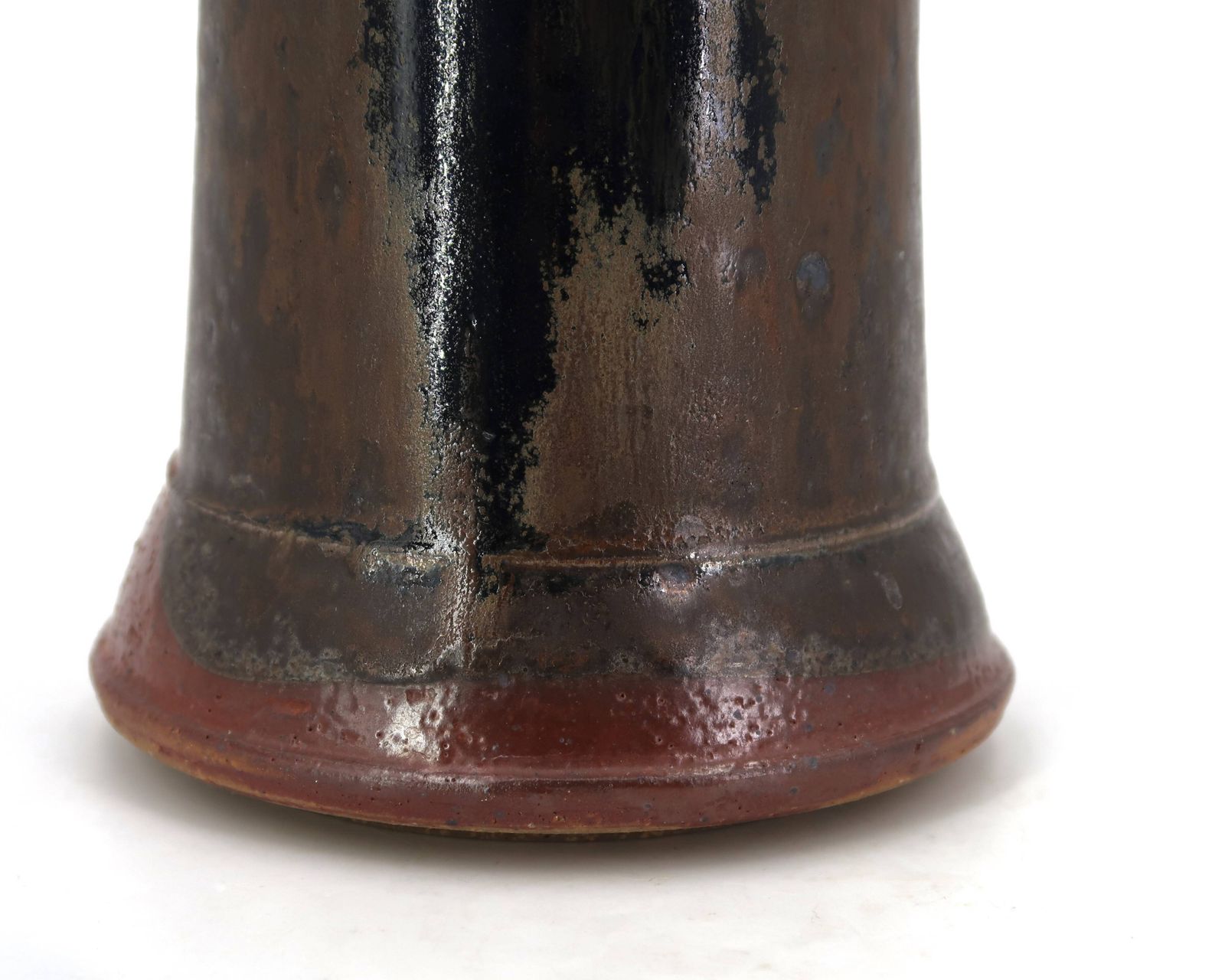Vase en céramique par Tristan Chaillot, décor abstrait, grès, années 1970. photo vinterior