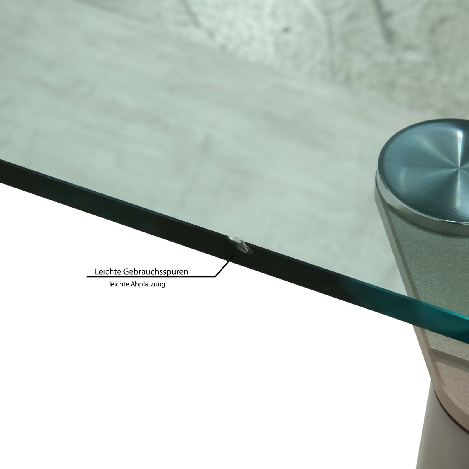 Draenert Casanova Glass Dining Table Silver Pull Out Function photo vinterior