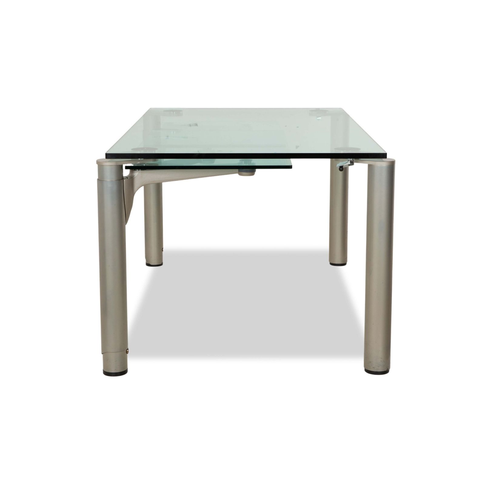 Furniture Draenert Casanova Glass Dining Table Silver Pull Out Function photo