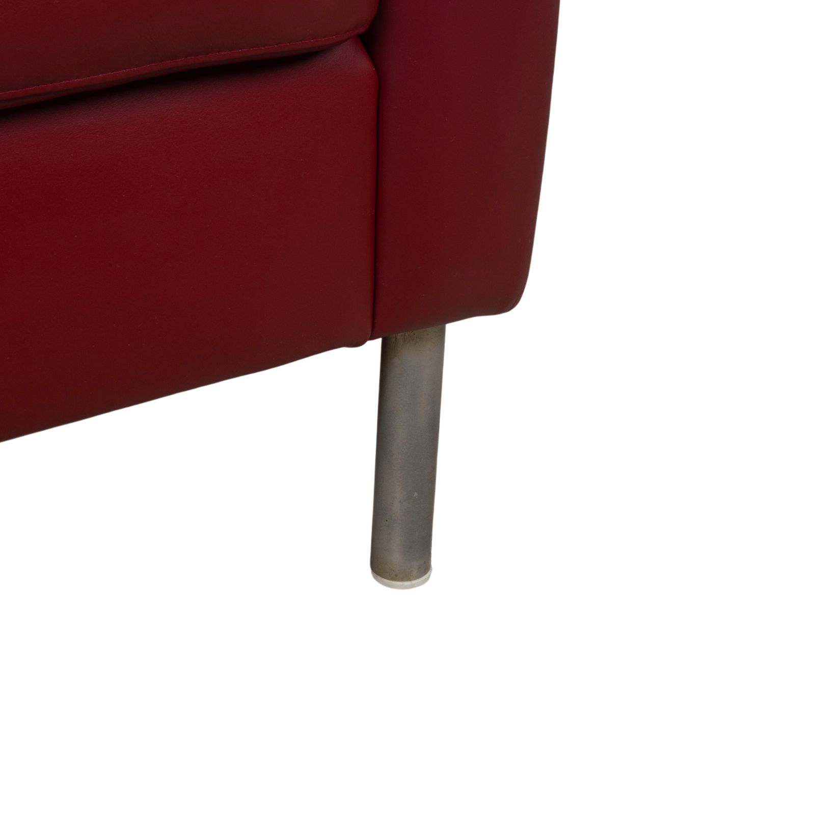 Ewald Schillig Leather Armchair Red Bordeaux photo for sale