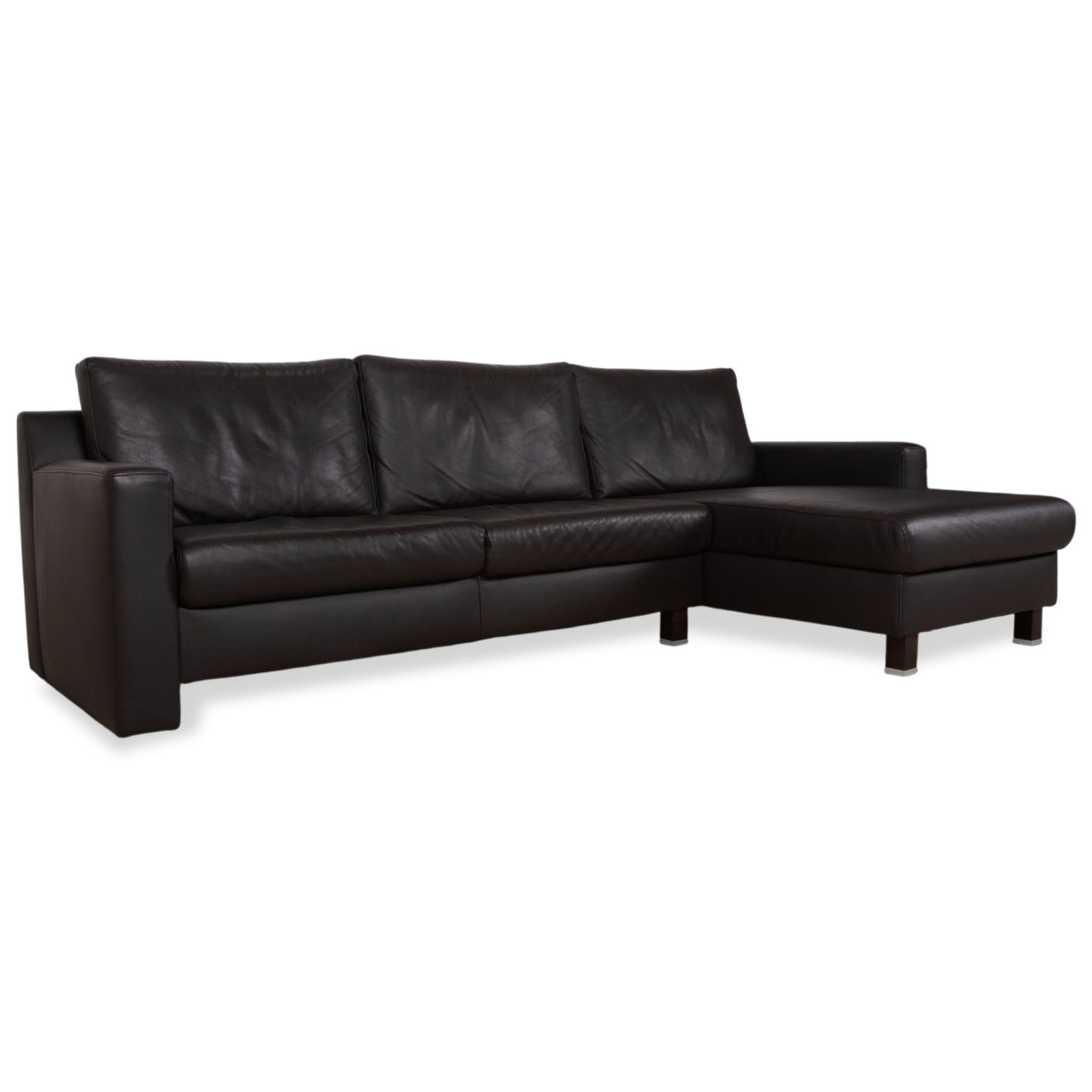 Canapé d'angle Ewald Schillig Flex Plus en cuir marron