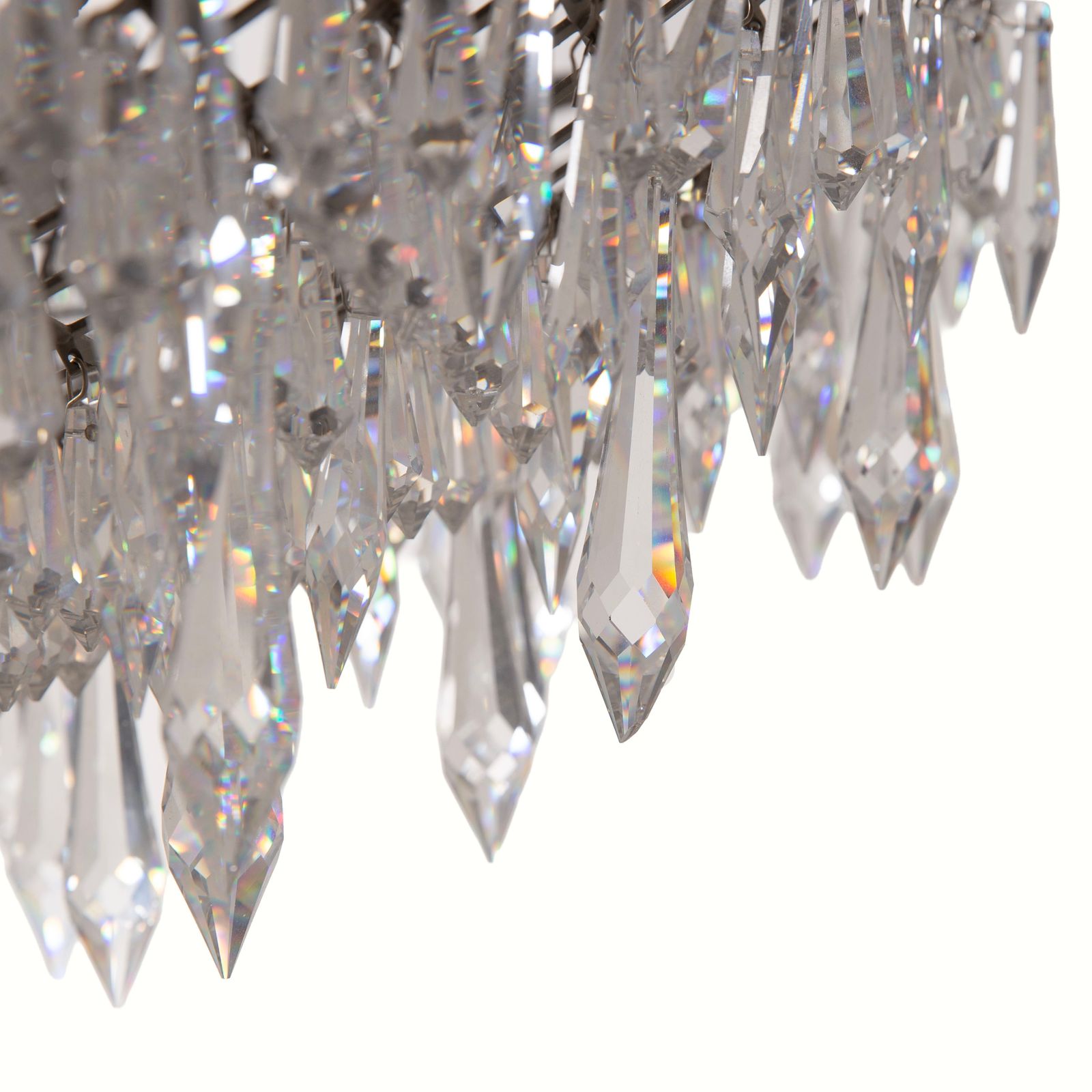 Suspension ovale 120 cm Anthology Quartet Crystal Rain en cristal, par Michael Von Jakubowski & Rainer Krause, salle à manger photo for sale