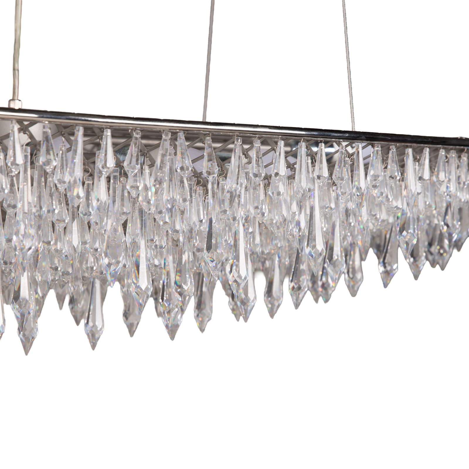Suspension ovale 120 cm Anthology Quartet Crystal Rain en cristal, par Michael Von Jakubowski & Rainer Krause, salle à manger photo 10620.0