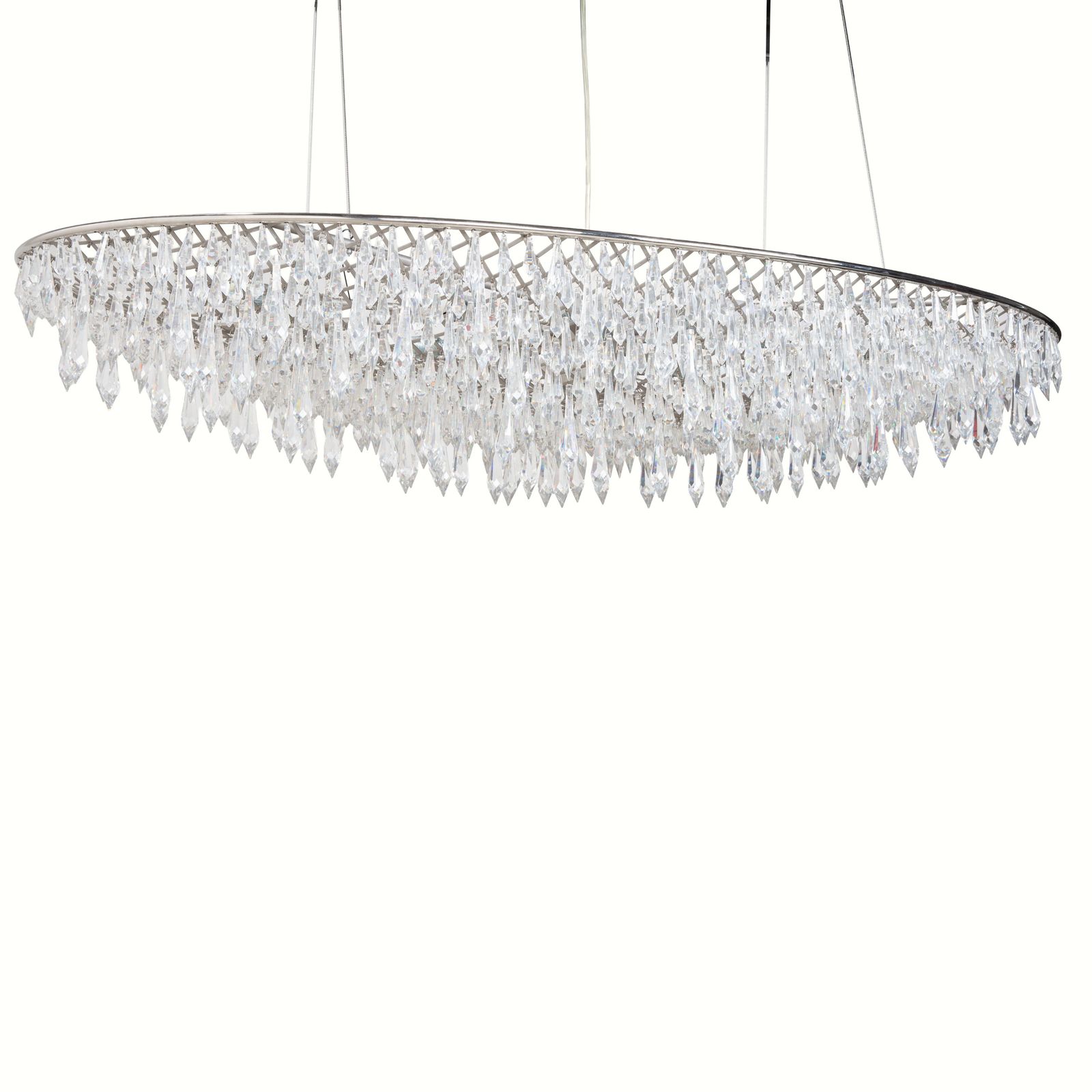 Suspension ovale 120 cm Anthology Quartet Crystal Rain en cristal, par Michael Von Jakubowski & Rainer Krause, salle à manger photo buy