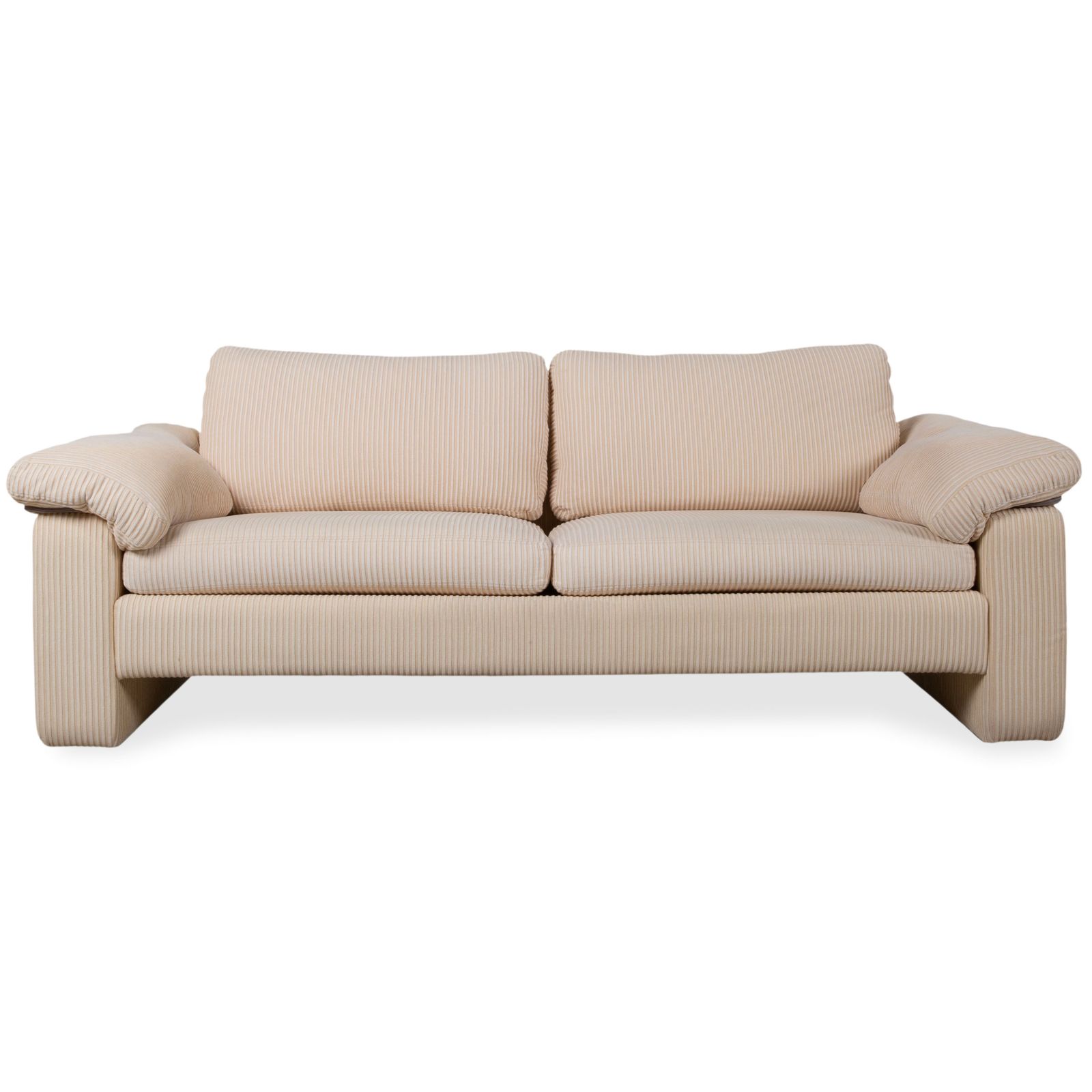 Canapé 2 places Cor Conseta en tissu, beige crème
