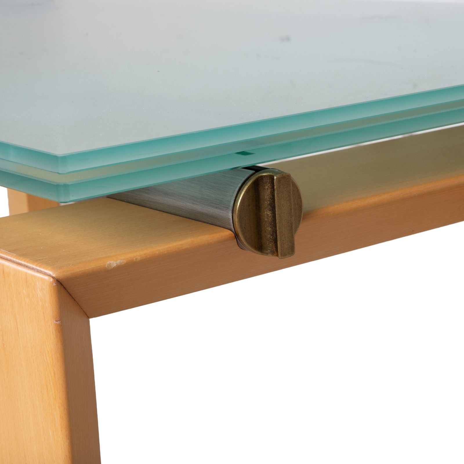 Table à manger Desalto Stilt en bois et verre, fonction d'extension manuelle photo vinterior