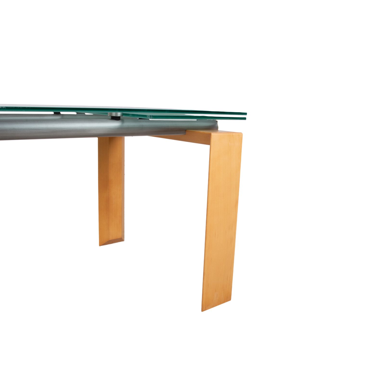 Table à manger Desalto Stilt en bois et verre, fonction d'extension manuelle photo buy