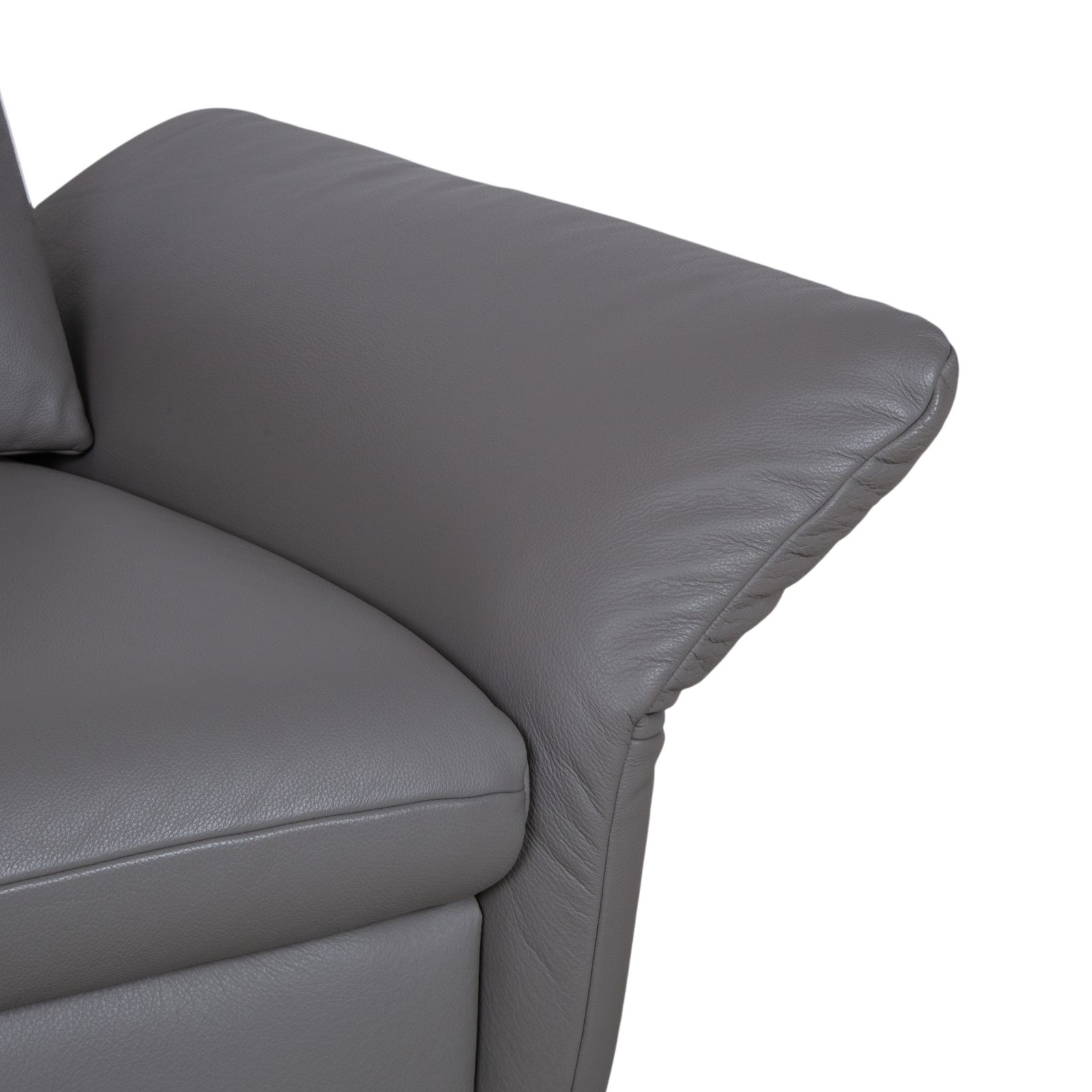 Fauteuil Koinor Elena en cuir gris, fonction manuelle photo Mobilier
