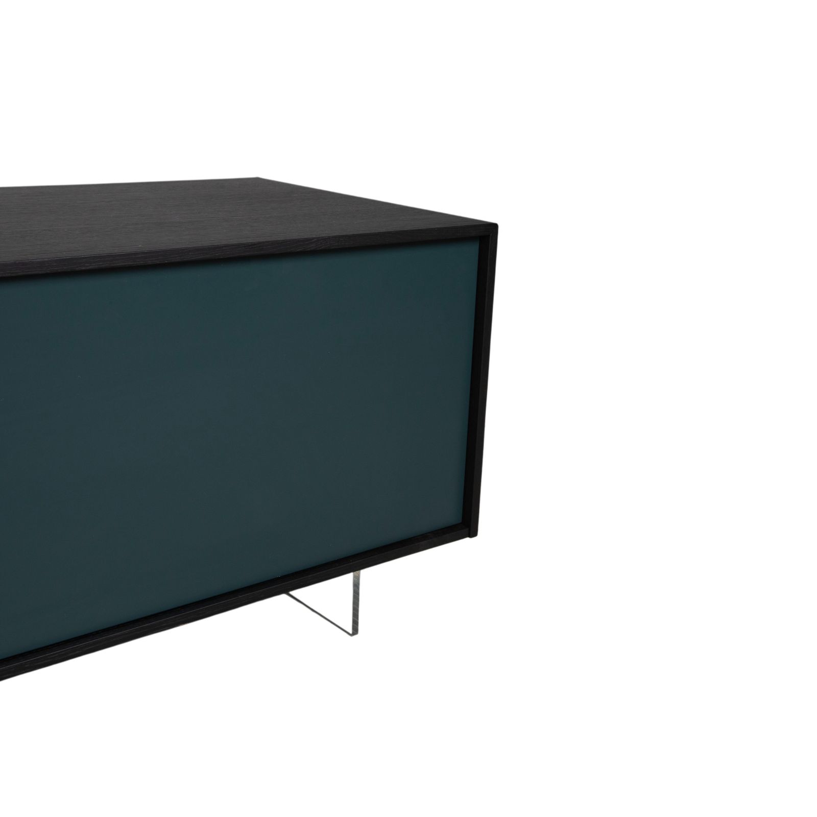 photo furniture San Giacomo Lampo houten dressoir zwart bruin petrolgroen lowboard