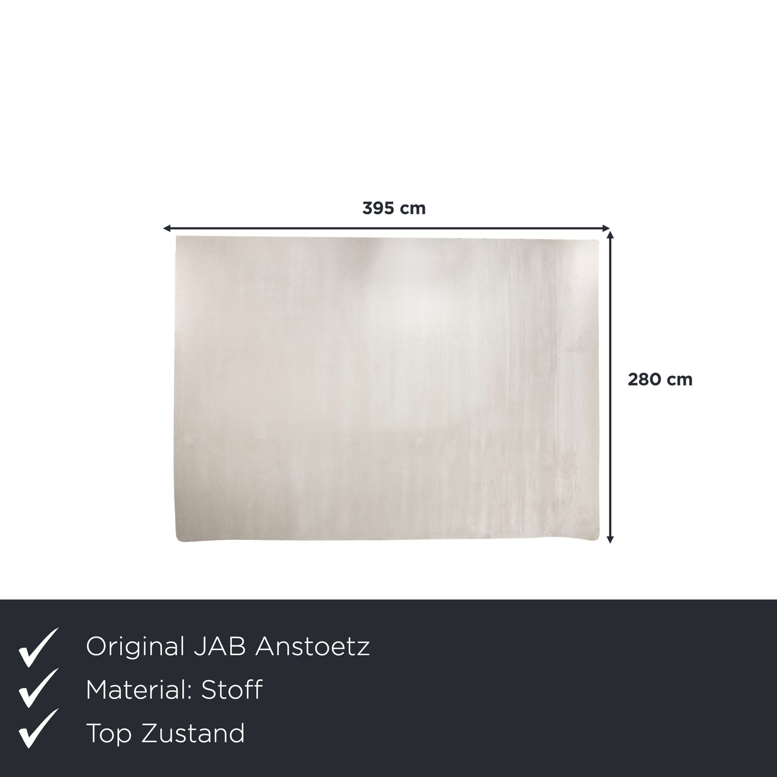 Tapis Jab Anstoetz Infinity en tissu, beige, 395 x 280 cm photo furniture