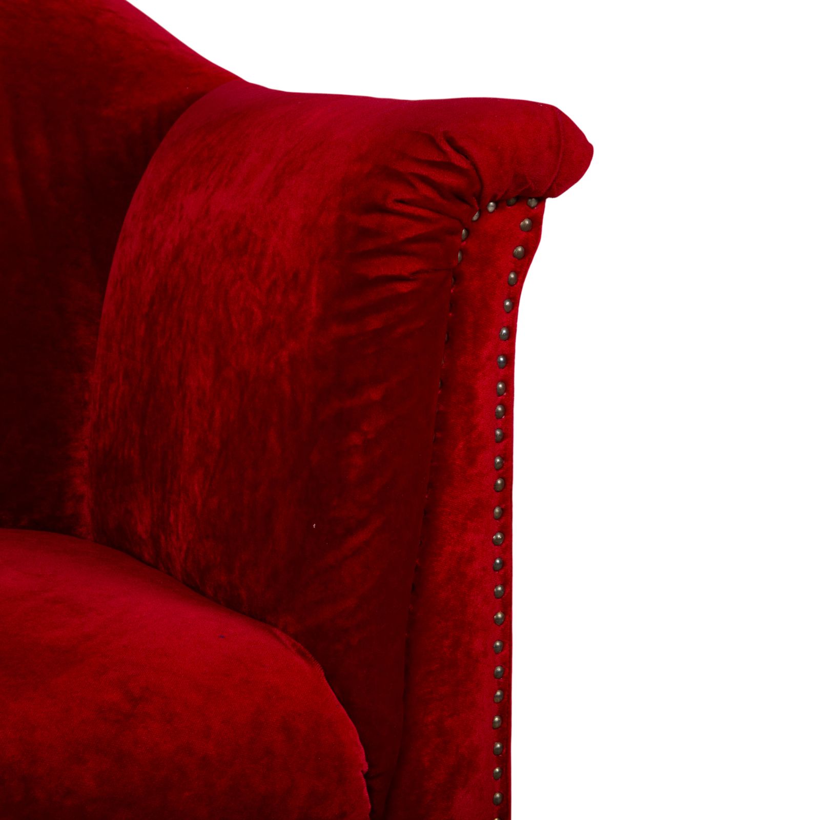 Fauteuil Bretz Gaudi en velours rouge photo Mobilier