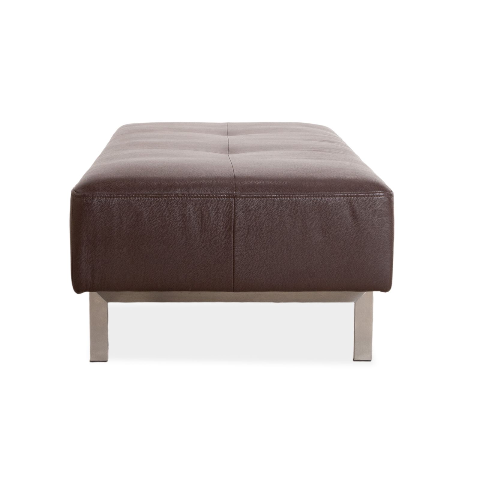 Tabouret Rolf Benz Dono 6100 en cuir marron photo vintage