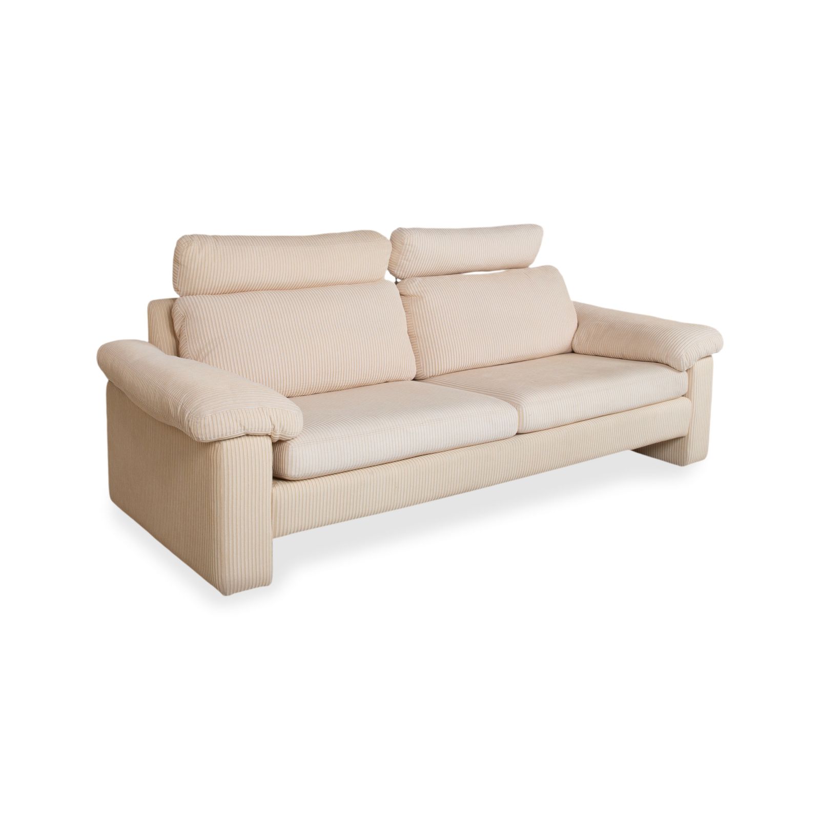 Cor Conseta Stof Driezitter Beige Crème Bank Sofa Manuele Functie photo for sale