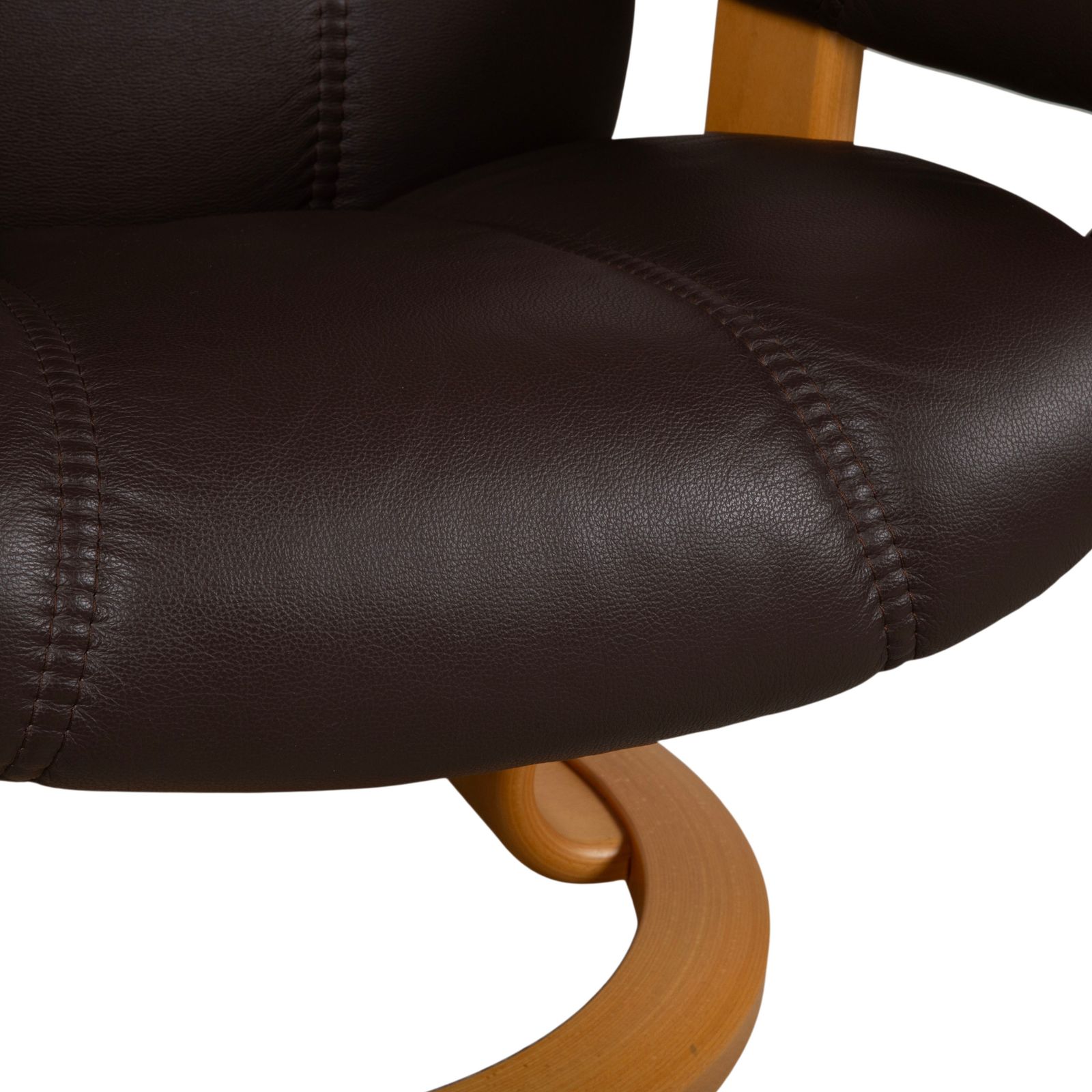 Stressless Consul Fauteuil Set, Leer en Hout, Bruin Mokka, met Kantelfunctie photo buy