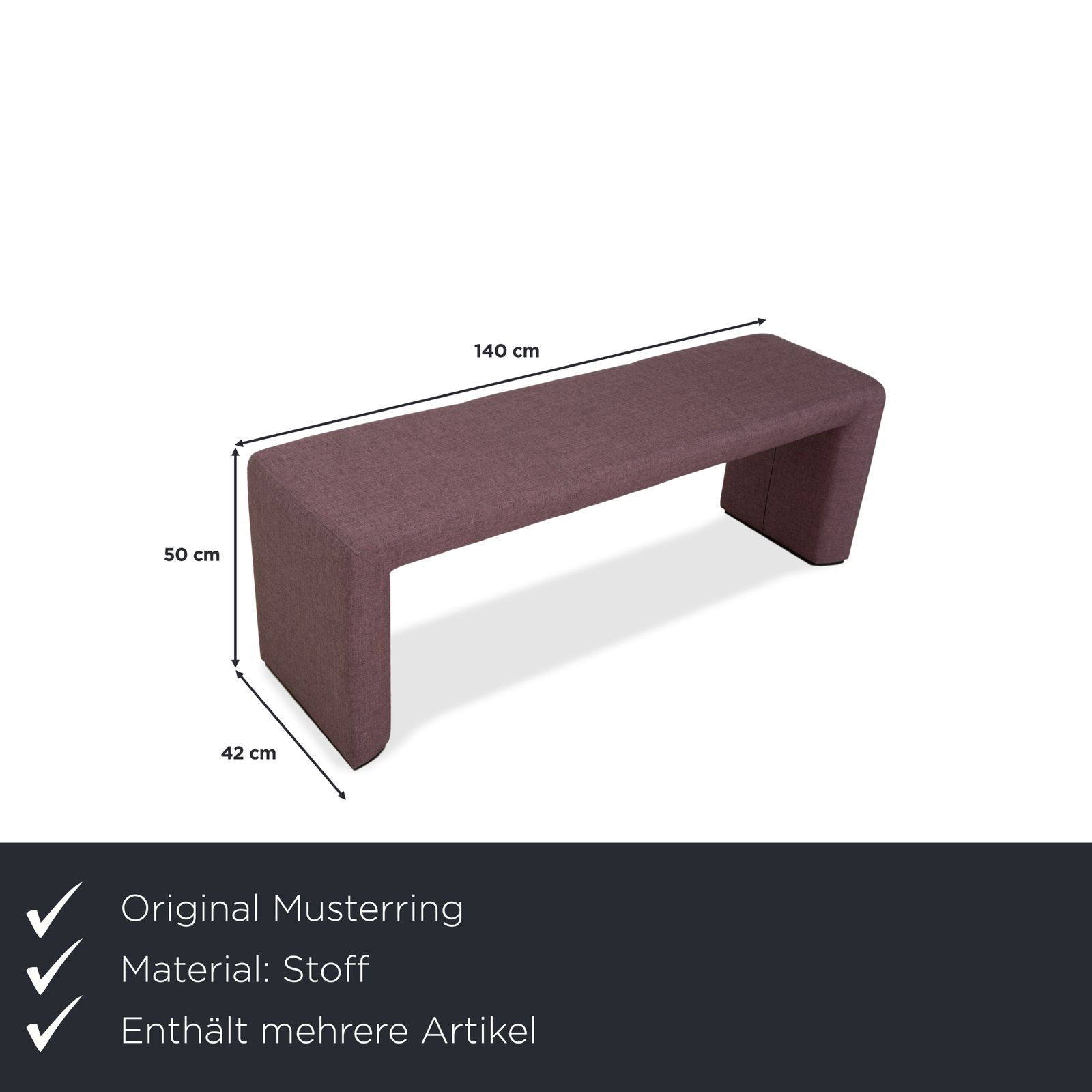 Musterring Fabric Bed, Purple Rose, Electric Function photo for sale