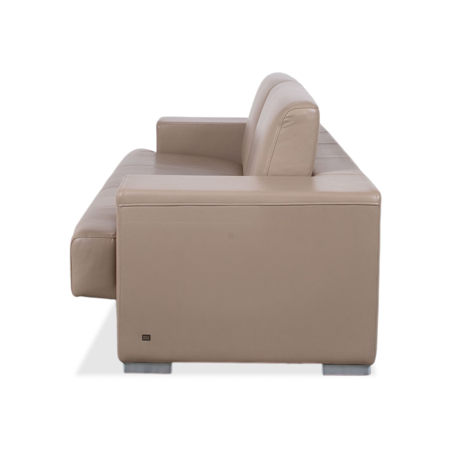 photo furniture Ensemble de canapés Rolf Benz 3 places et 2 places en cuir beige crème