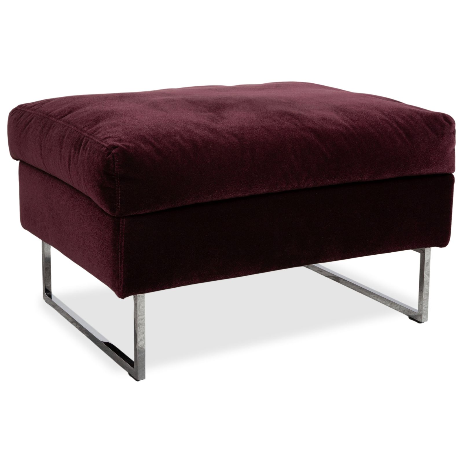 Ensemble canapé Brühl Embrace en velours violet aubergine, chrome, fonction manuelle photo vinterior