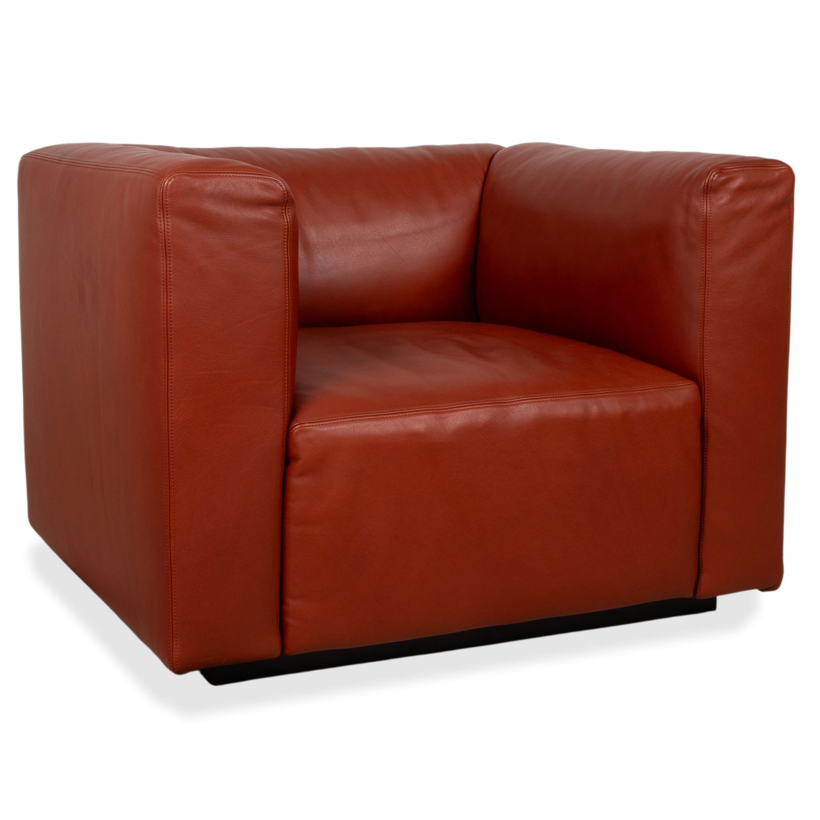Walter Knoll Living Landscape Set 3x 755 Leather Armchairs Red Terracotta photo for sale
