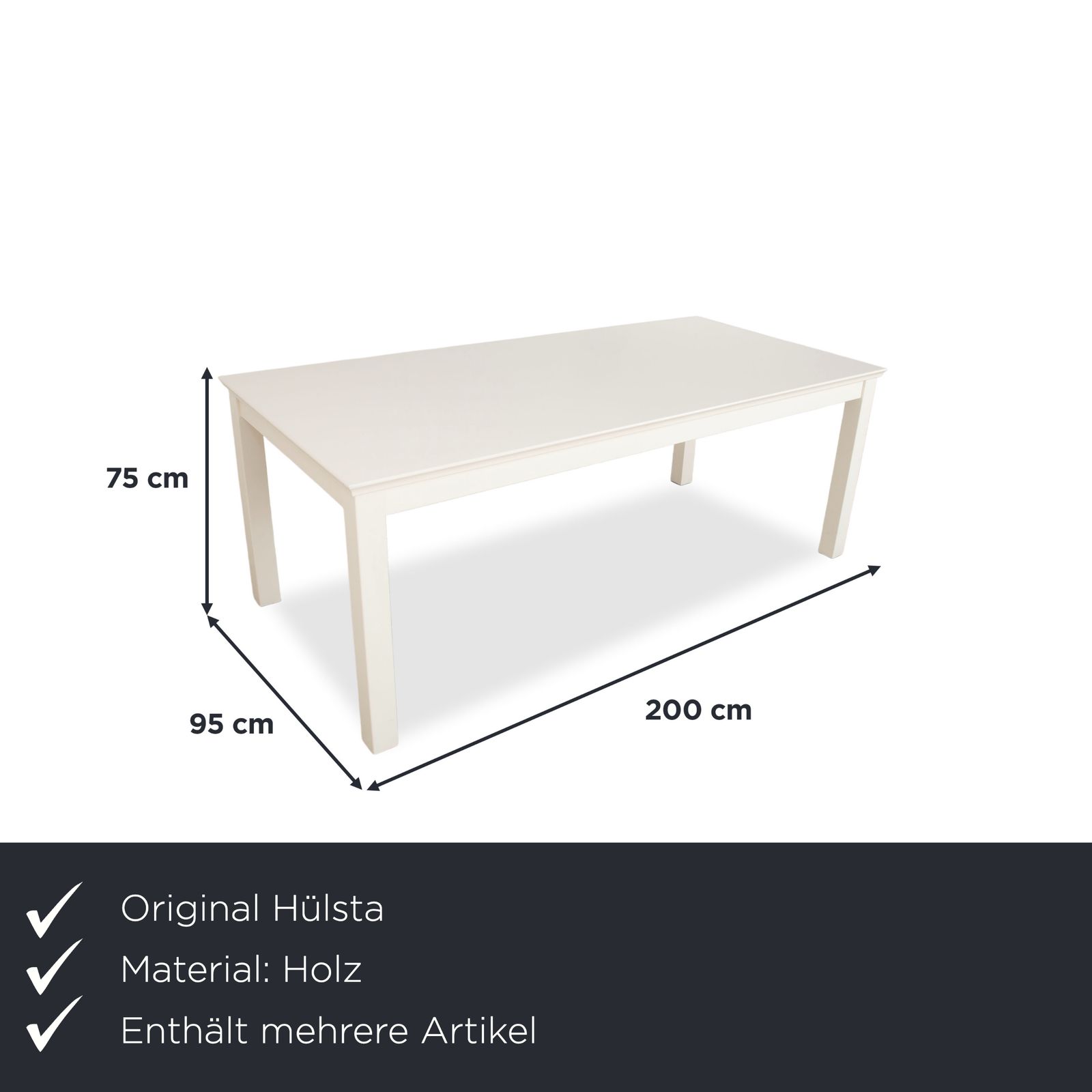 Ensemble table à manger et table basse Hülsta en bois, crème beige photo furniture