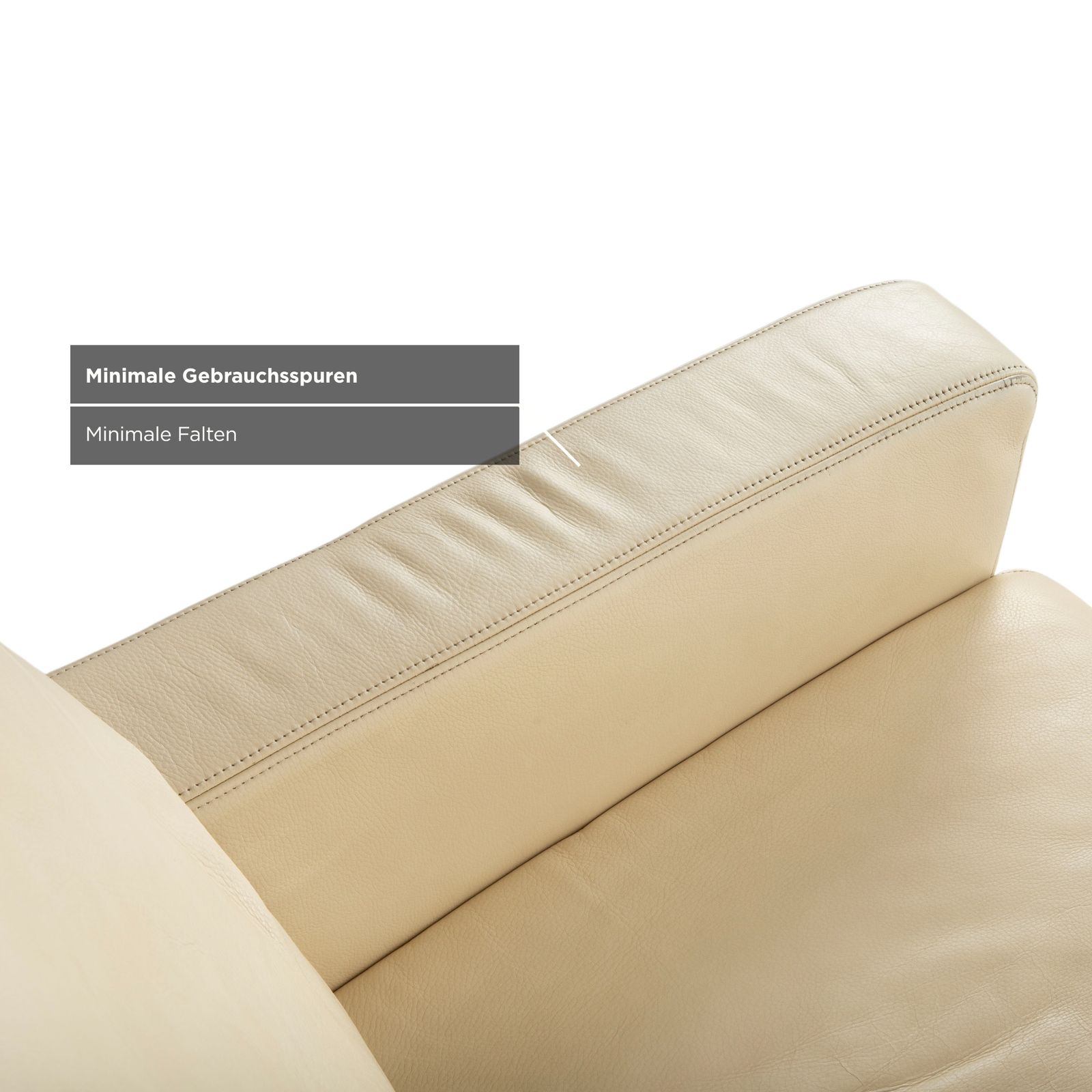 photo for sale Musterring Leather Armchair Cream Beige Off White