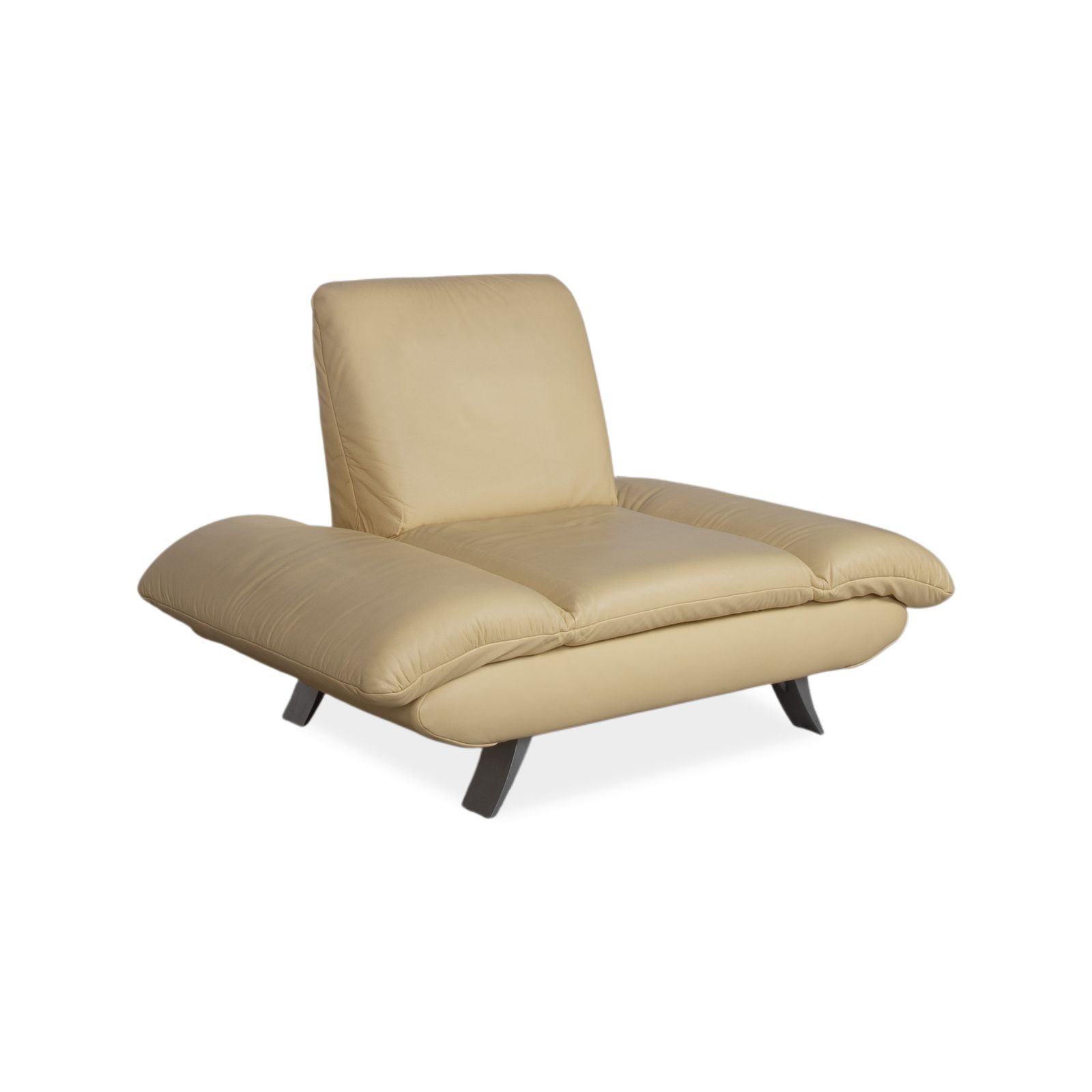 Ensemble Koinor Rossini 3 places et 2 fauteuils en cuir jaune, fonction manuelle photo buy