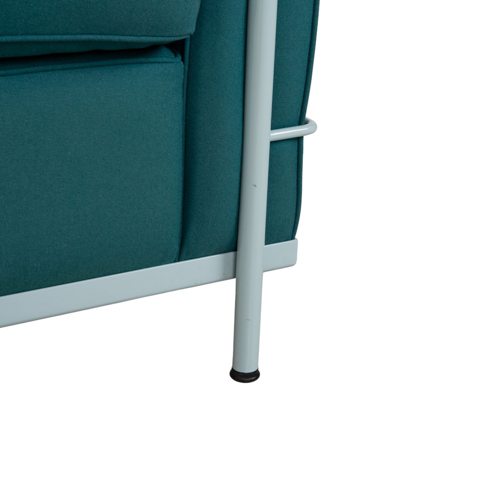 Fauteuil Cassina Le Corbusier LC 2 en tissu bleu pétrole, Bauhaus photo 7377.0