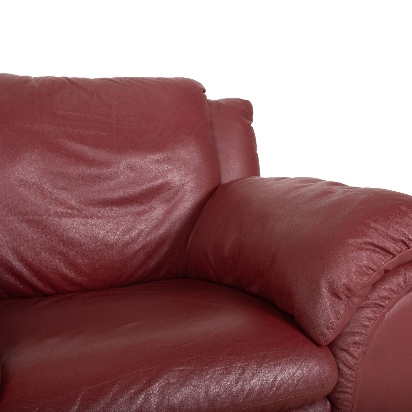 Ensemble de 2 fauteuils en cuir rouge Natuzzi photo 1787.0