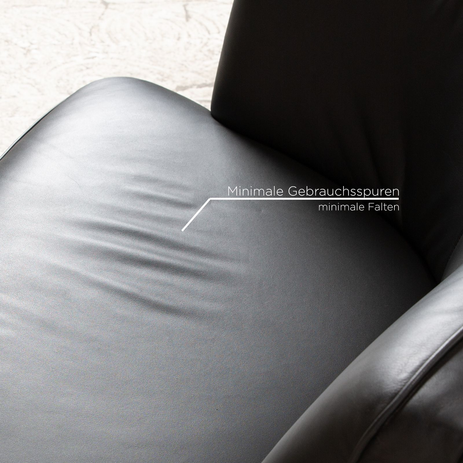 Walter Knoll Drift Leren Fauteuil Set Zwart Manuele Draaifunctie photo 4671.0