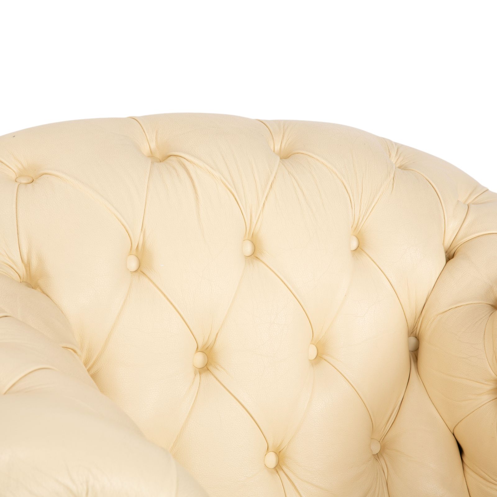 Chesterfield Centurion Leather Armchair Cream Vintage photo buy