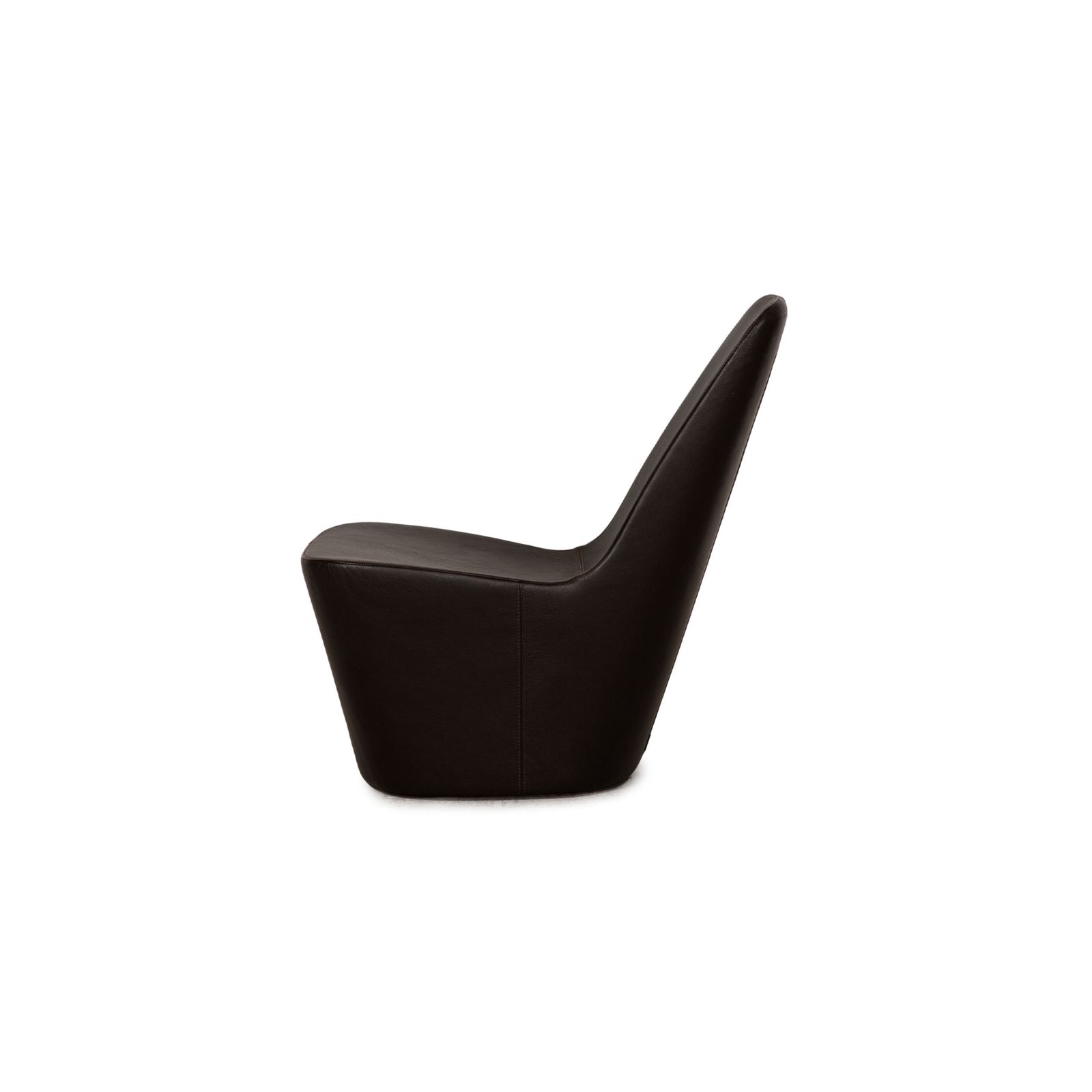 photo for sale Ensemble de fauteuils Vitra Monopod en cuir marron foncé