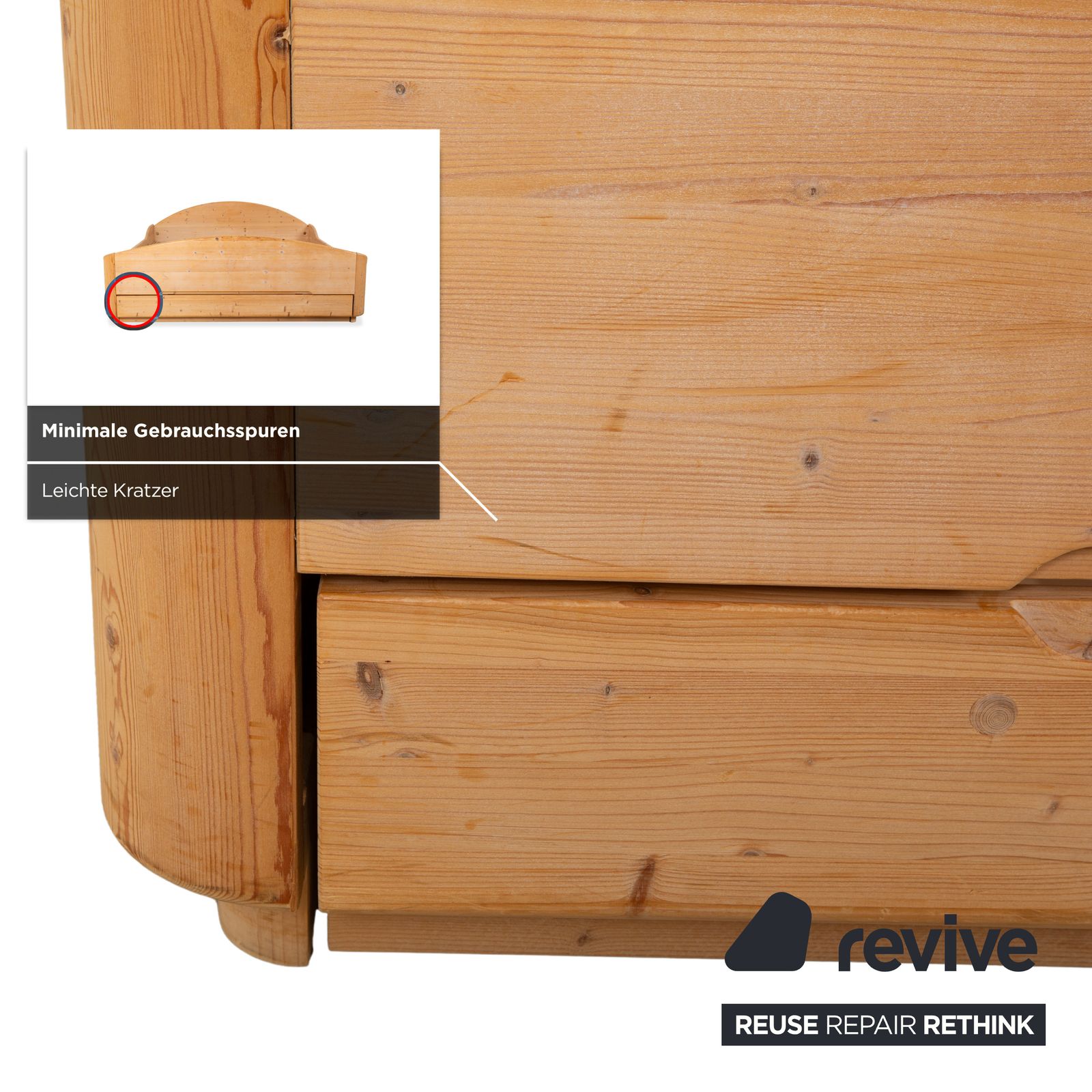 photo for sale Lit en bois Team7 avec 2 tables de chevet, brun, 180 x 200 cm, fonction manuelle