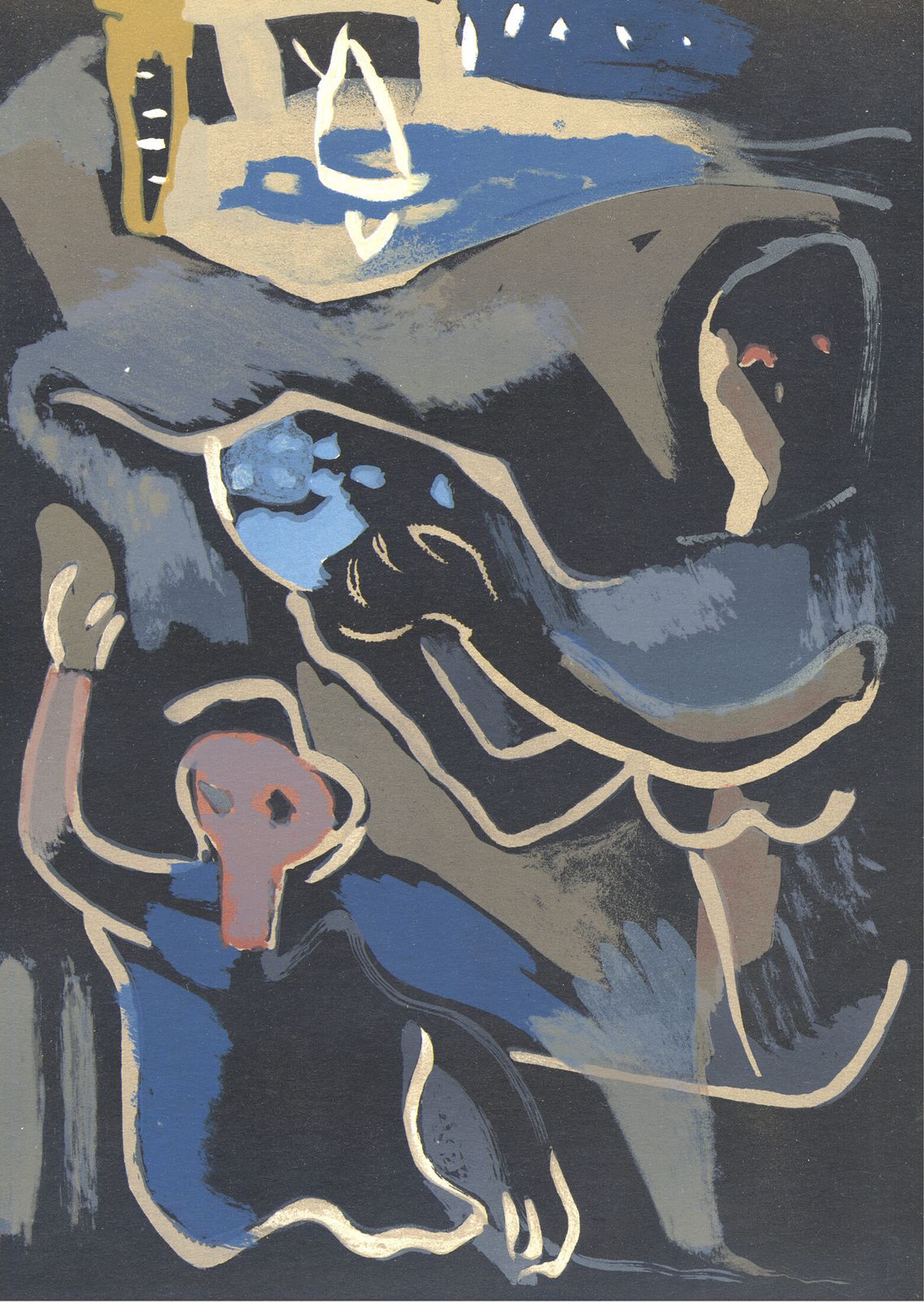 Gelimiteerde editie lithografie uit de jaren 1960 van Francisco Borès photo furniture
