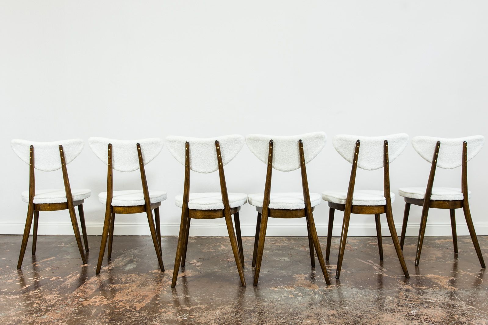 Mid Century Modern Dining Chairs No 124 By H & J Kurmanowicz, Poland, 1950's, Set Of 6 photo for sale
