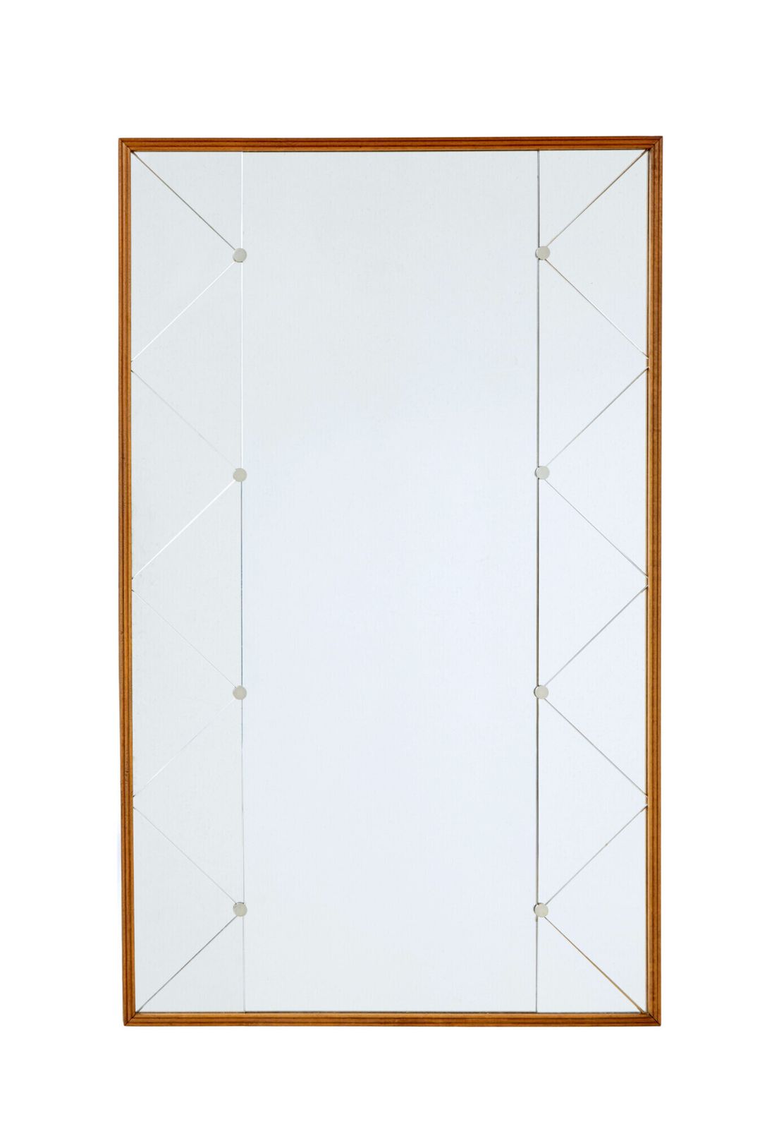 Grote Zweedse Mid-Century Harlequin Spiegel
