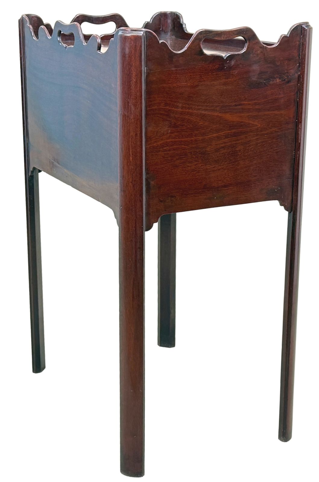 Georgian 18th Century Mahogany Bedside Night Table (England, Circa 1760) photo 2200.0