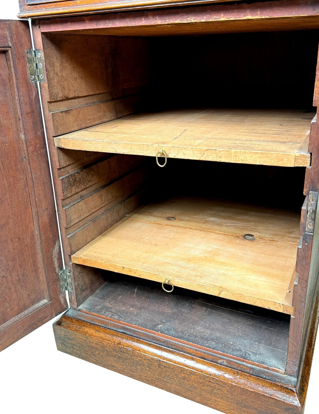 18e-eeuws Georgisch Mahonie Pedestal Partners Bureau, Chippendale Periode (Engeland, ca. 1770) photo Meubels