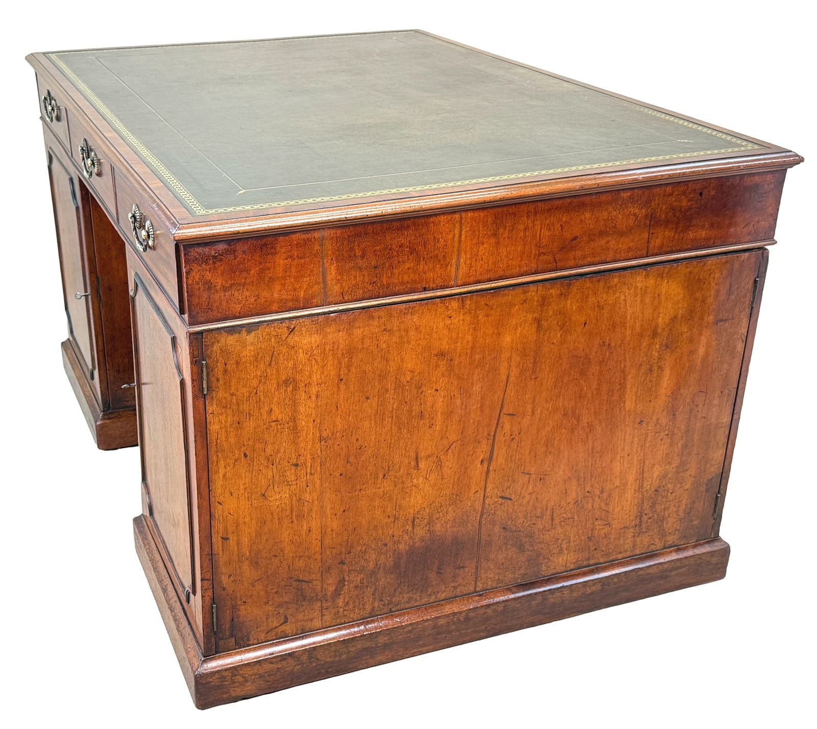 10800.0 18e-eeuws Georgisch Mahonie Pedestal Partners Bureau, Chippendale Periode (Engeland, ca. 1770) photo