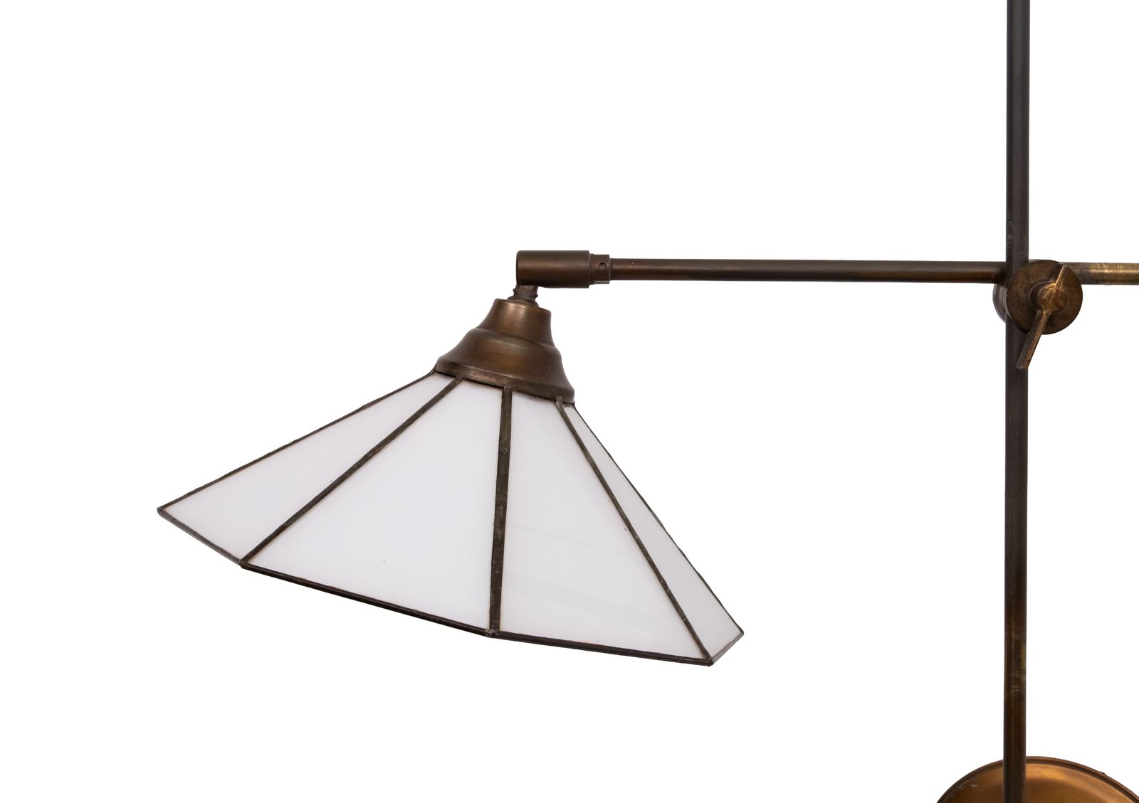 Verstelbare messing wandlamp in Tiffany-stijl, ca. jaren 1960 photo furniture
