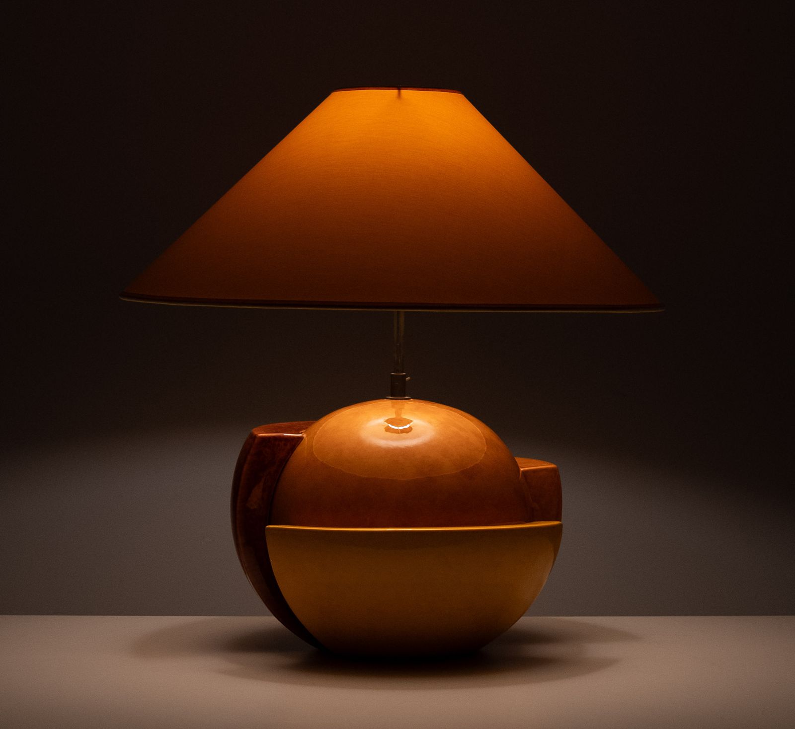 François Chatain Post Modern Keramische Tafellamp, jaren 1980, Frankrijk photo vintage