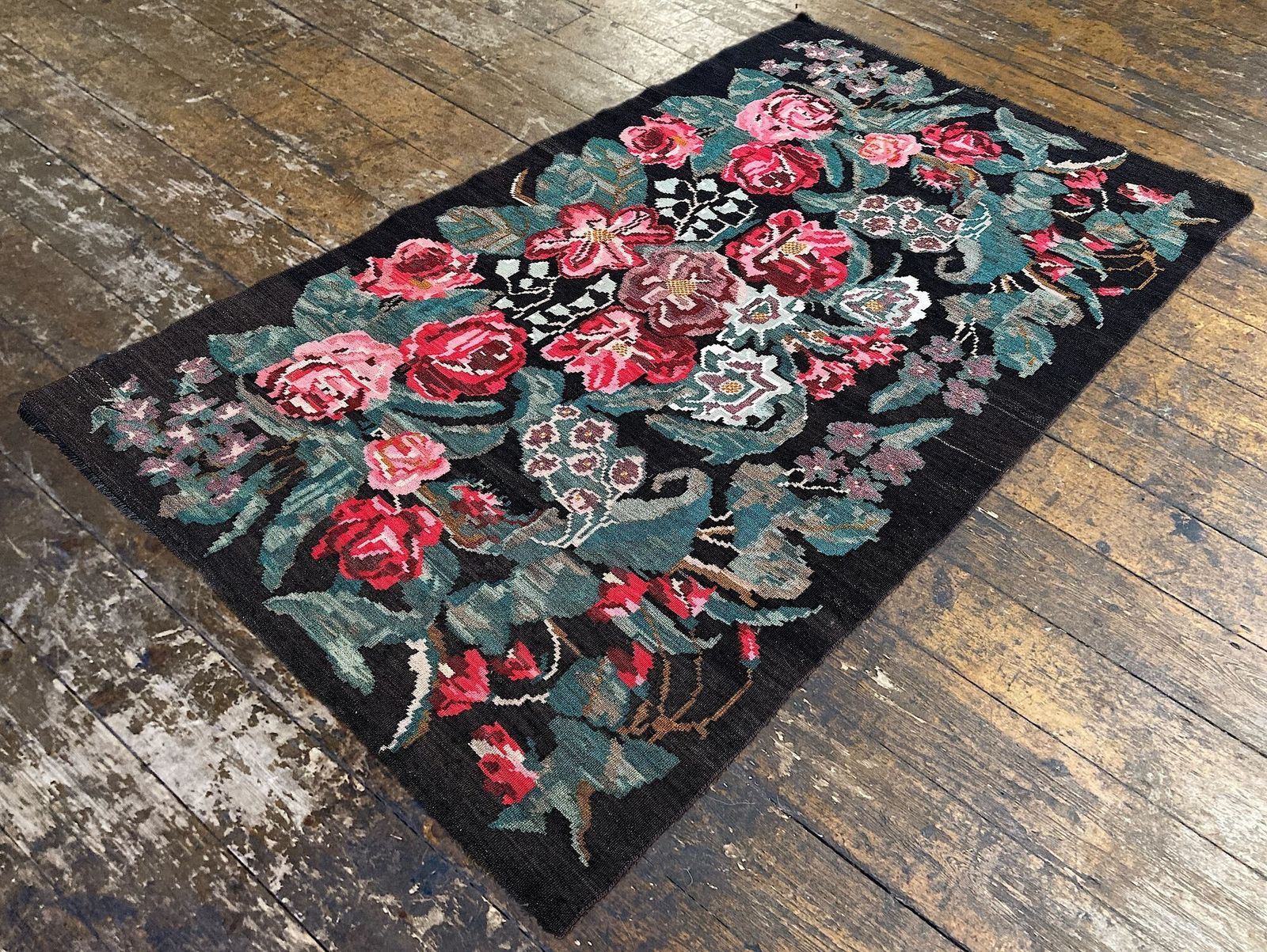 Vintage Bessarabian Kilim 2,21m X 1,30m photo 650.0