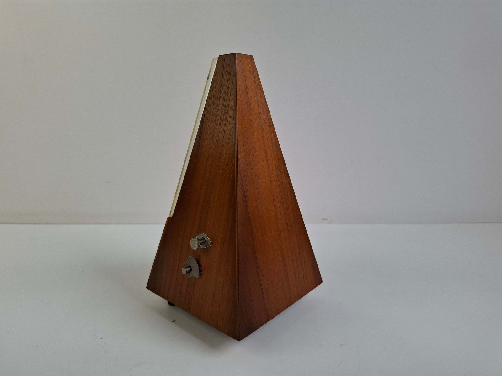 Vintage German Wittner Mechanical Metronome In Wood, Mid Century Modern, 1970 photo vinterior