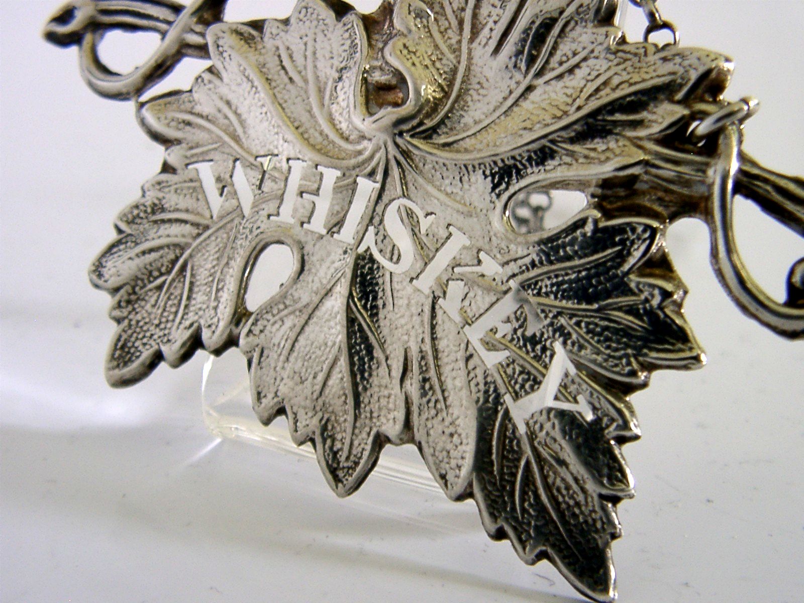 Rare Victorian Sterling Silver Irish Whiskey Wine Label 1896 Barware photo 95.0