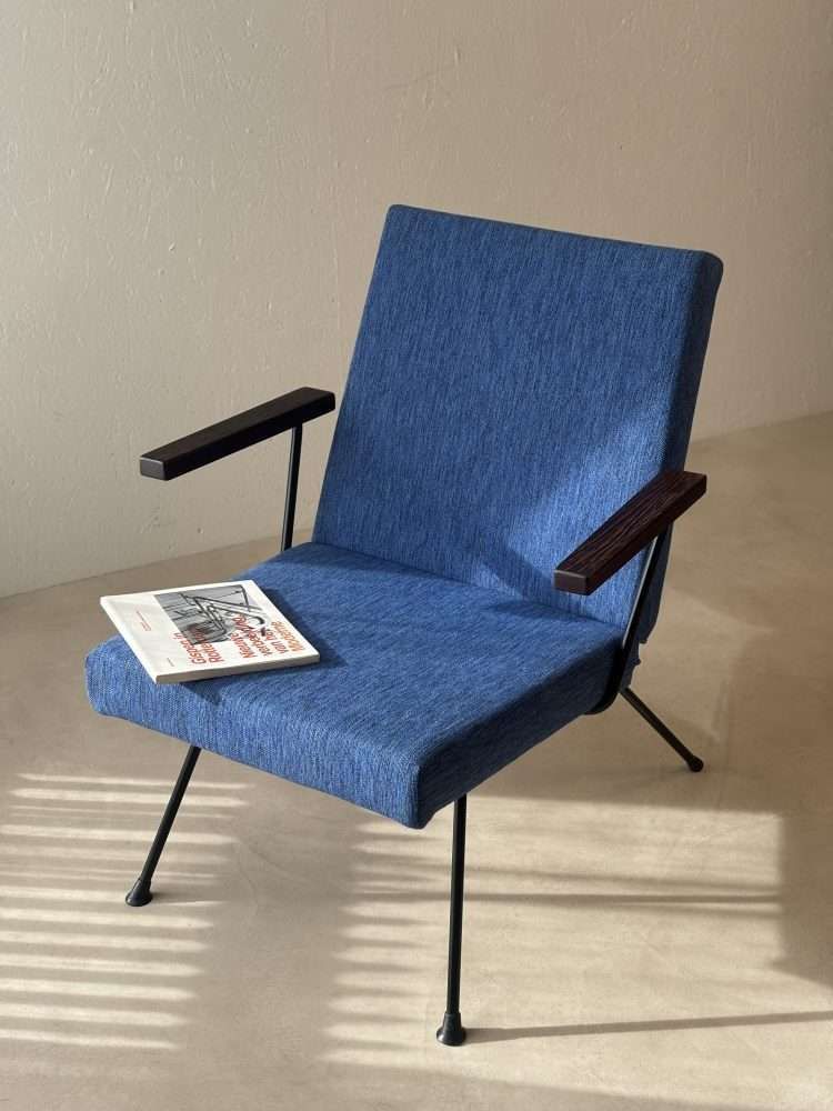 Gispen Fauteuil 1409 André Cordemeyer Petrol Blauw jaren 1960 photo 1223.0