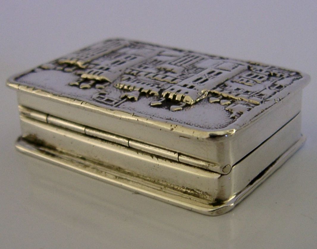 English Cast Solid Silver Windsor Castle Top Box 1977 photo 235.0