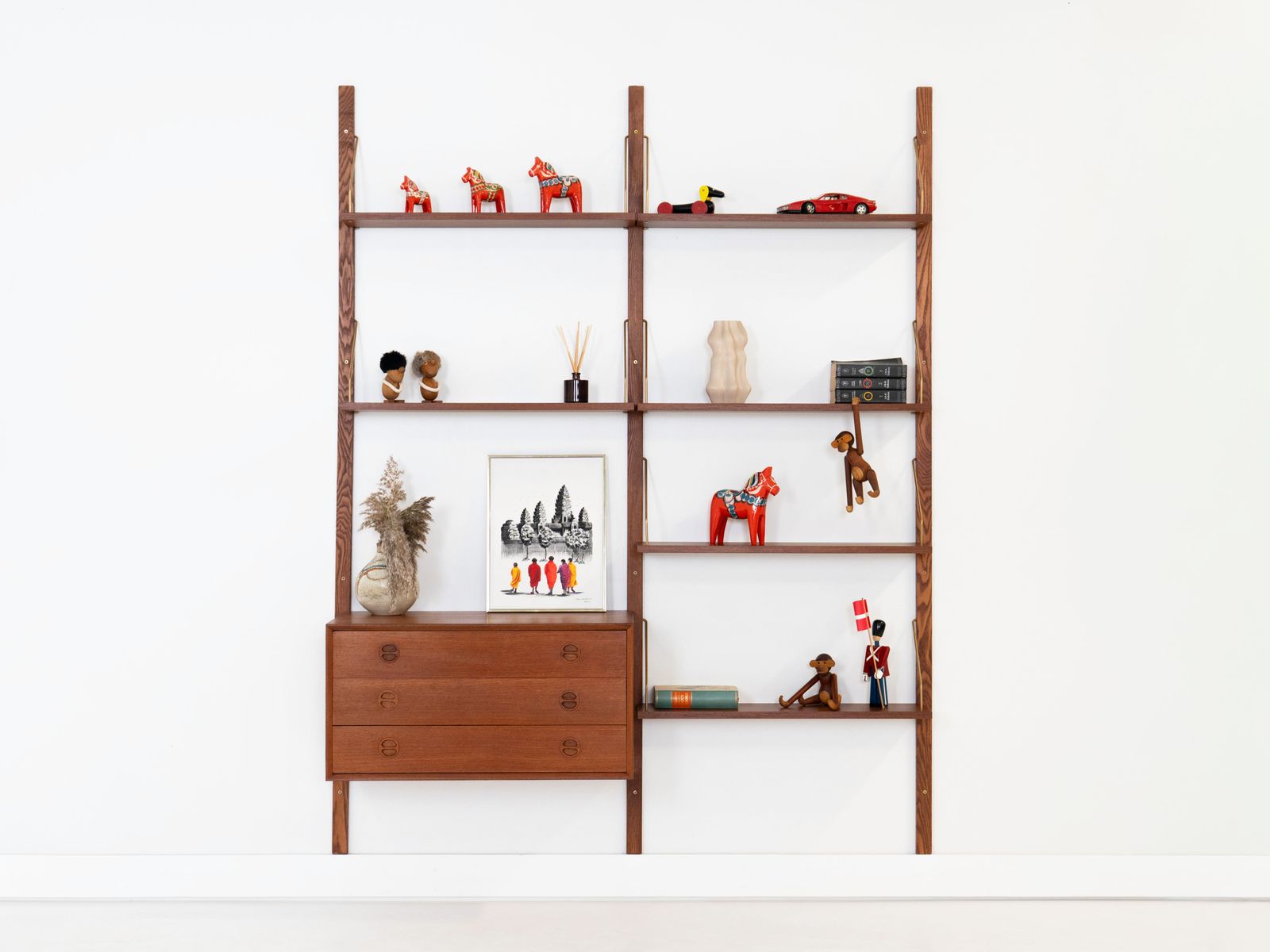 Teakhouten modulaire kast, Deens design, jaren 1960, gemaakt in Denemarken photo furniture