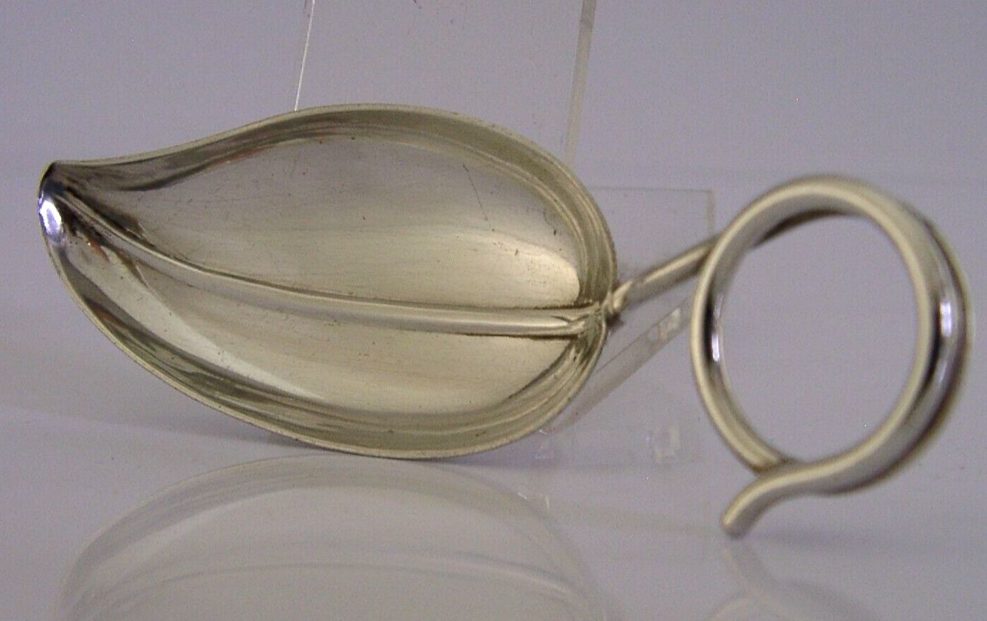 Bijzondere sterling zilveren bladvormige theelepel ca. 1930, Amerikaans antiek photo Woonaccessoires