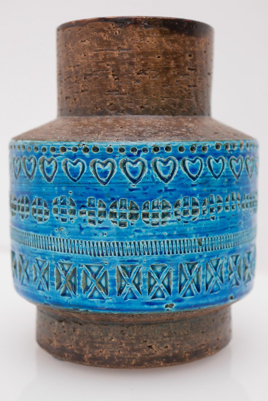 Woonaccessoires Bitossi Pottery Vase, Rimini Blue, By Aldo Londi, Italy photo