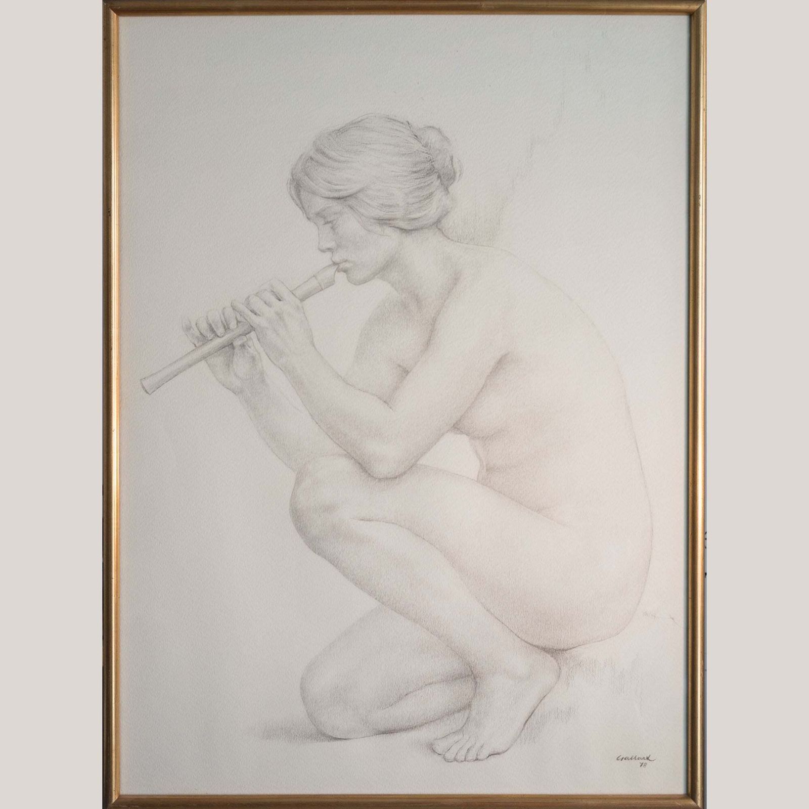 Grote ingelijste tekeningen   Lluís Gallart Y Garcia (1922 1985) photo for sale