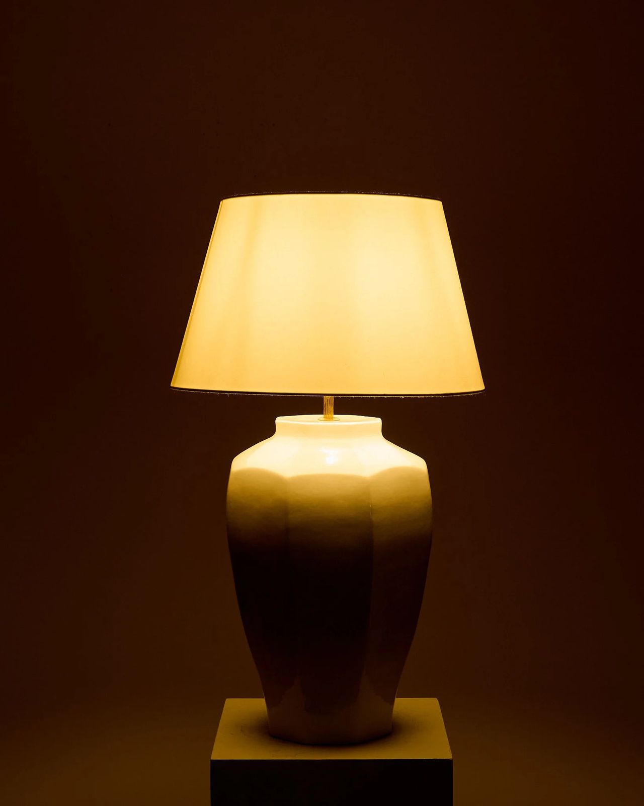 Keramische lamp met craquelé glazuur, jaren 1940
